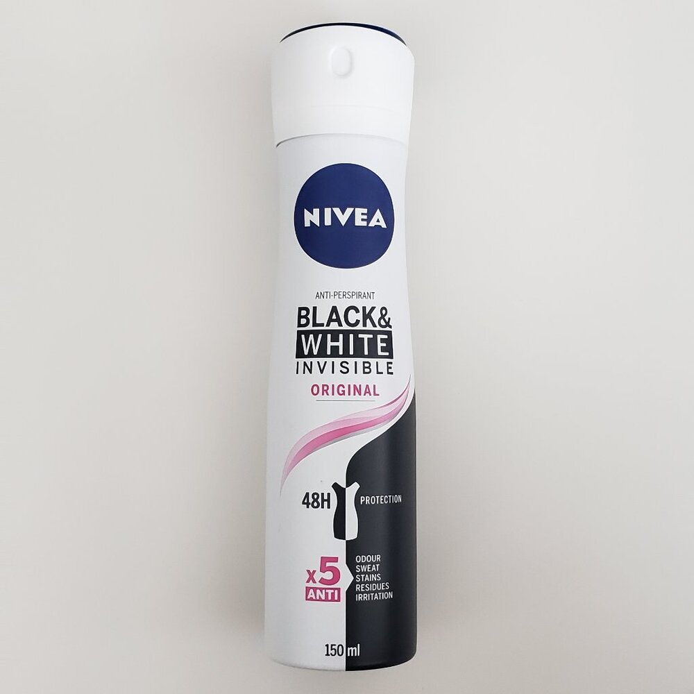 NIVEA Deodorant Spray Black & White Invisible Original Anti-Perspirant – 150ml
